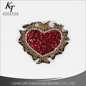 2019 New Product Sequin Glitter Rhinestone Applique For Clothes Patches