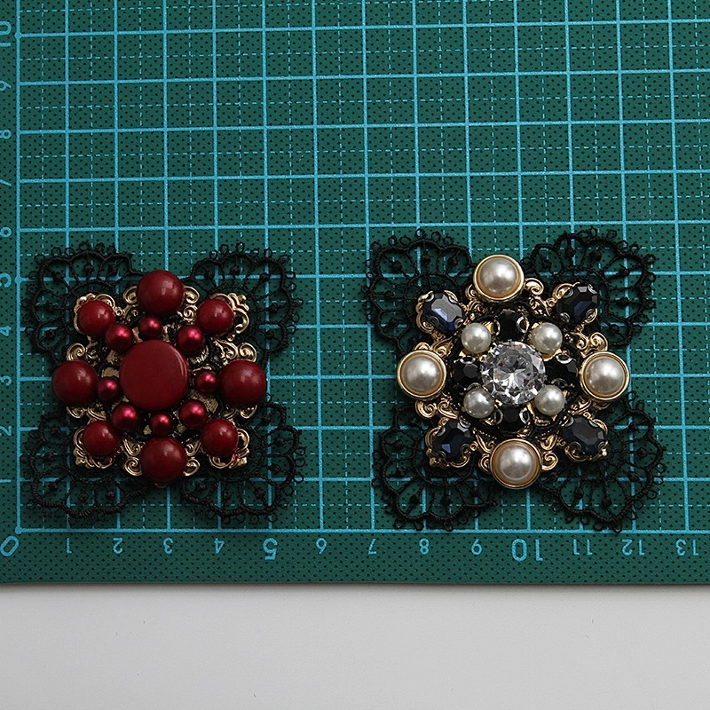 Multi Color Iridescent Flower Floral Flatback Rhinestones Beads Patches