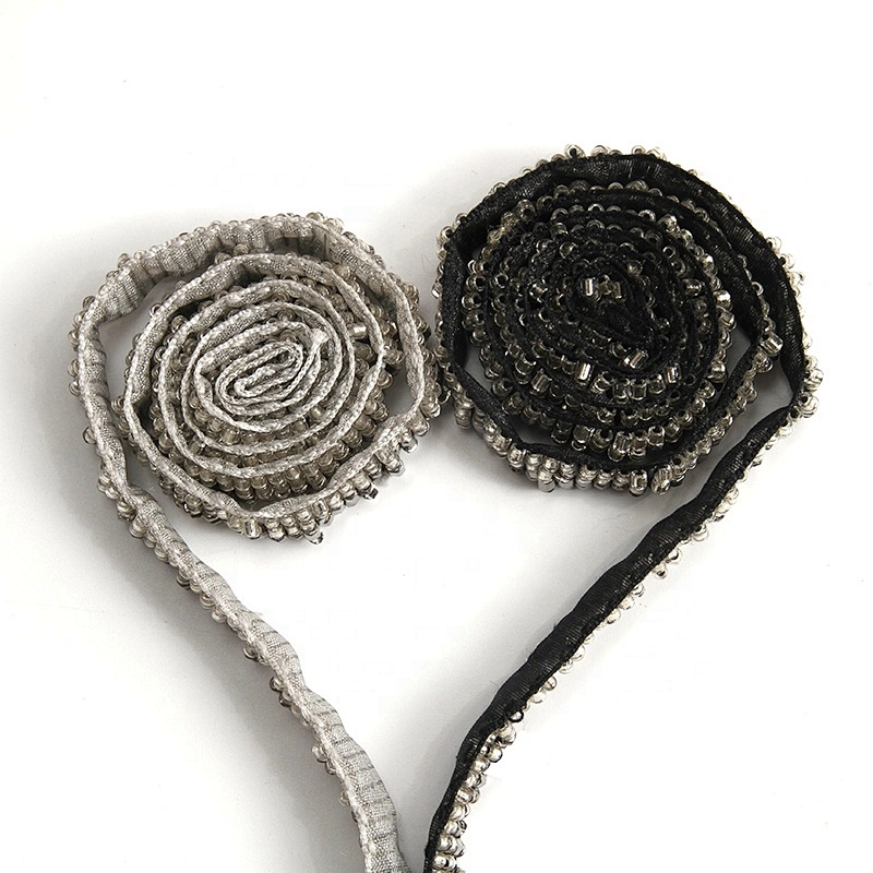 Kavatar factory directly chainette beads trim wholesale beaded trim