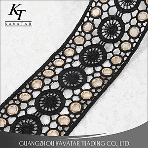 Attractive Eyelet Lace Trim Polyester For Garment Decoration
