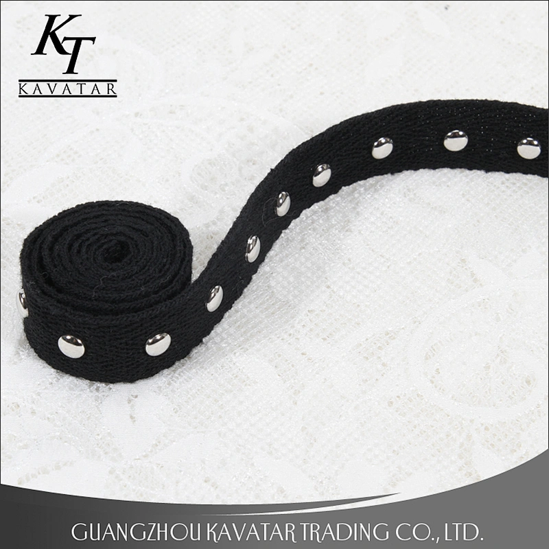 New fashion design Copper decorative rivets ribbon for garment trims