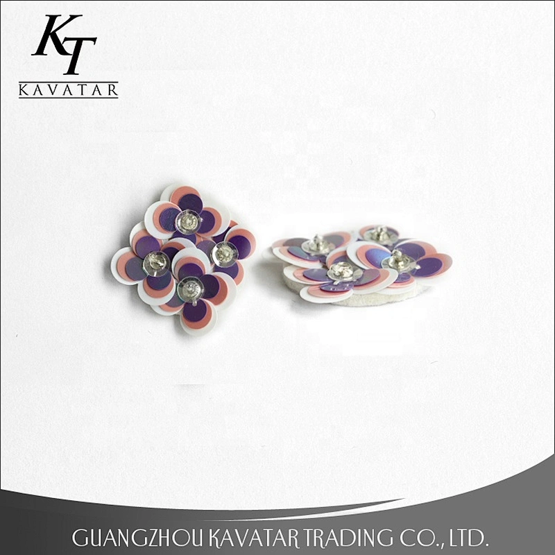 Wholesale Hot Fancy 3D Sequin Flower Beaded Custom Size Applique Patches