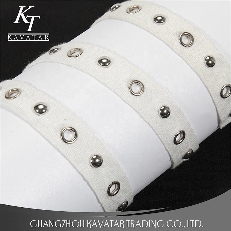 Kavatar White New Designs Cotton Eyelet Lace Fabric