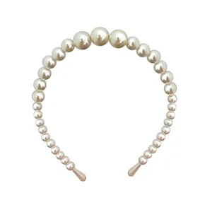 Wholesale Diamond in the Rough Head band Hairbands FASHION HEADBAND Big headbands Women pearl bridal hair accessories