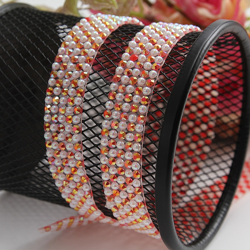 Hotsell 1.5cm Width Resin Glass Rhinestone Sheet Hotfix Flack Tape For Shoe And Bag Decoration