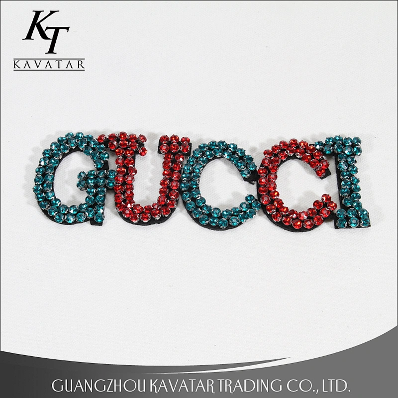 Custom letter patches Sew on rhinestone letter patches decoration