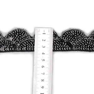 Handmade Mesh Guipure Lace Base Sequin Decoration Ribbon