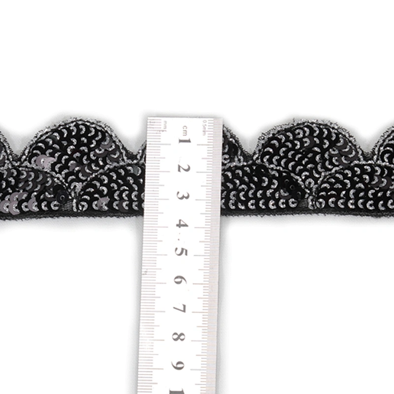 Handmade Mesh Guipure Lace Base Sequin Decoration Ribbon