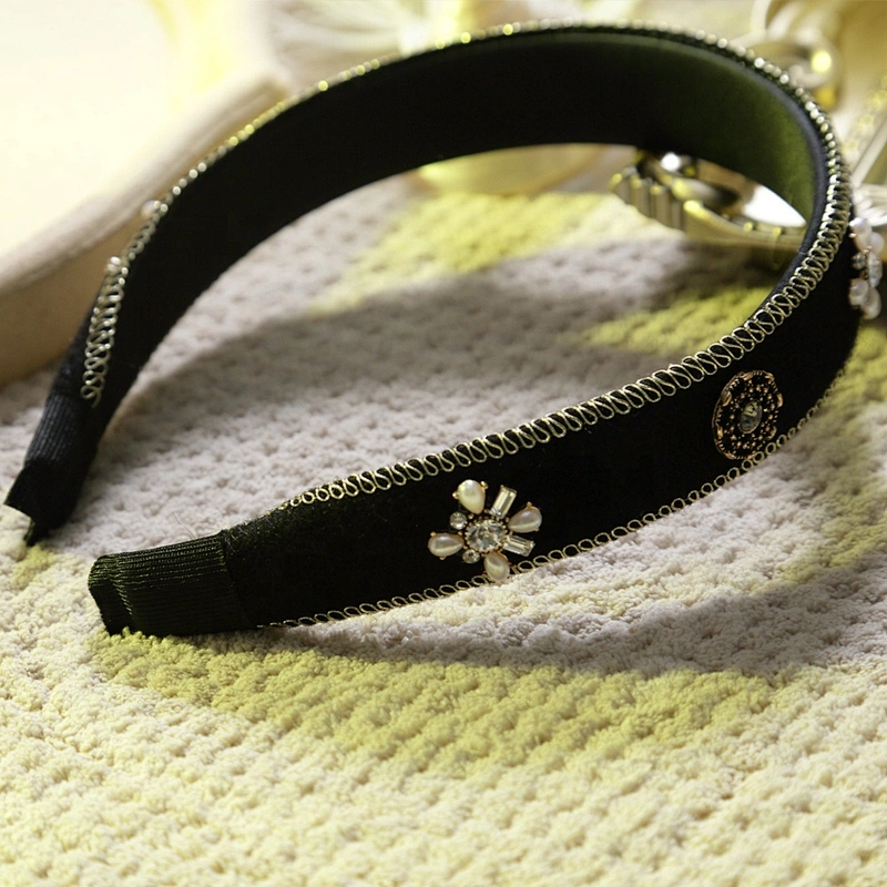wholesale South Korean girl rhinestone head band simple fashion adult hairband clip hair hoop web celebrity women headbands