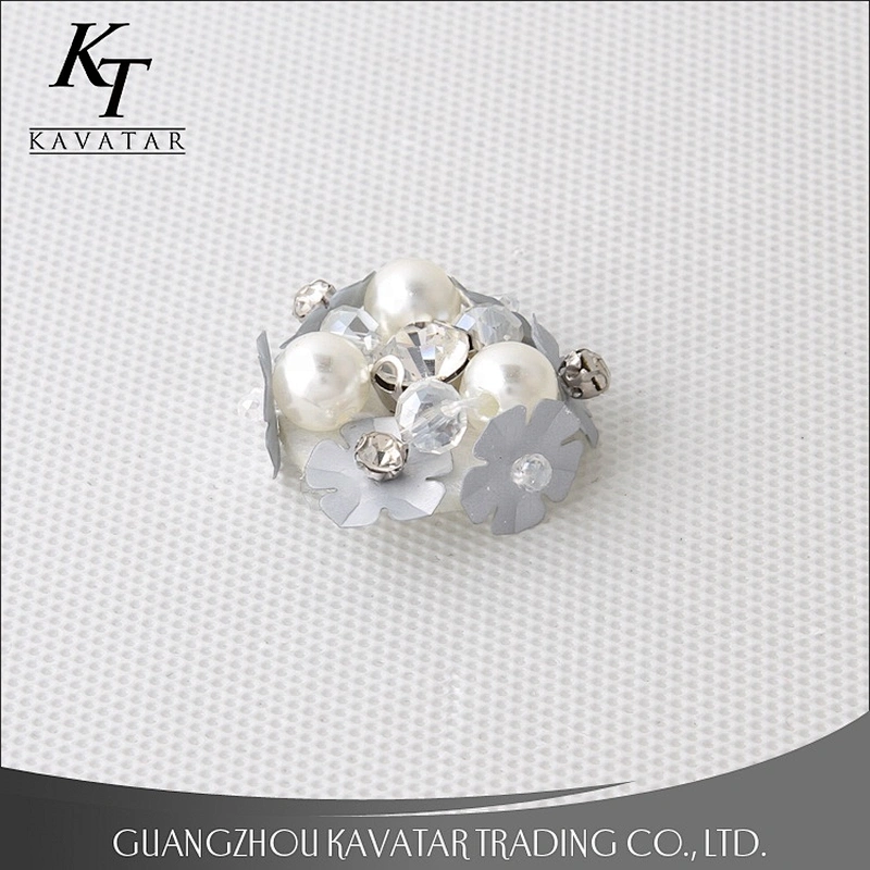 crystal sequin pearl flower applique for dresses