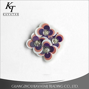Wholesale Hot Fancy 3D Sequin Flower Beaded Custom Size Applique Patches