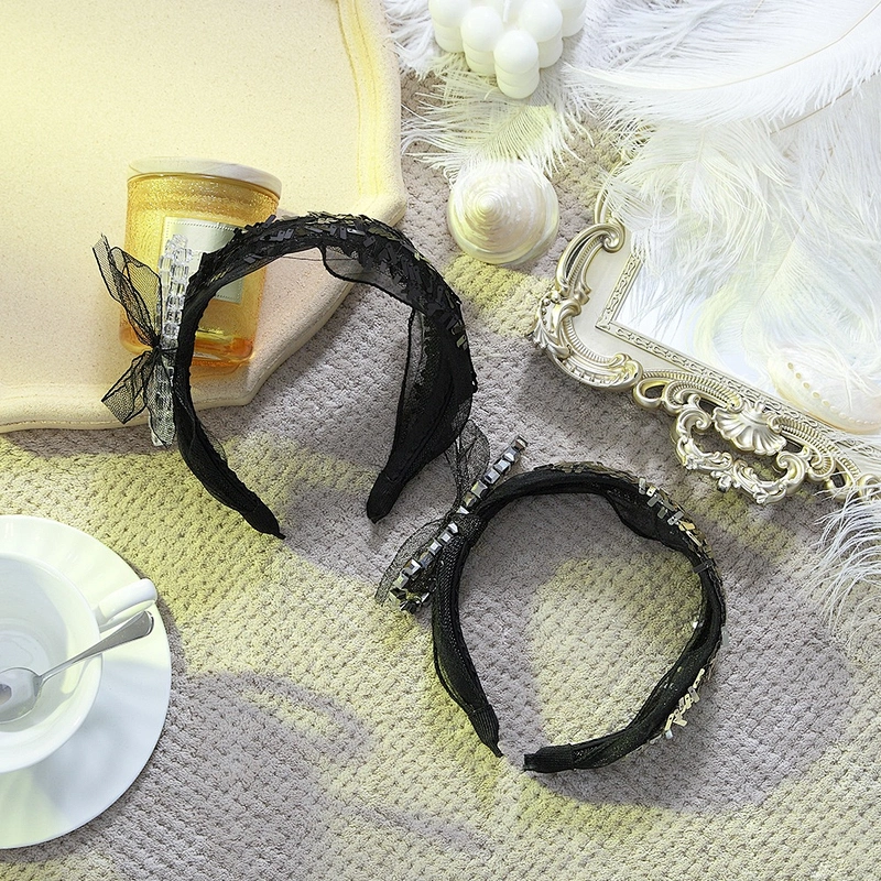 wholesale rhinestone hair trim girl party Bow hair hoop accessories women headbands Fashion designer hair headband