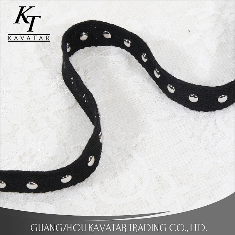 New fashion design Copper decorative rivets ribbon for garment trims