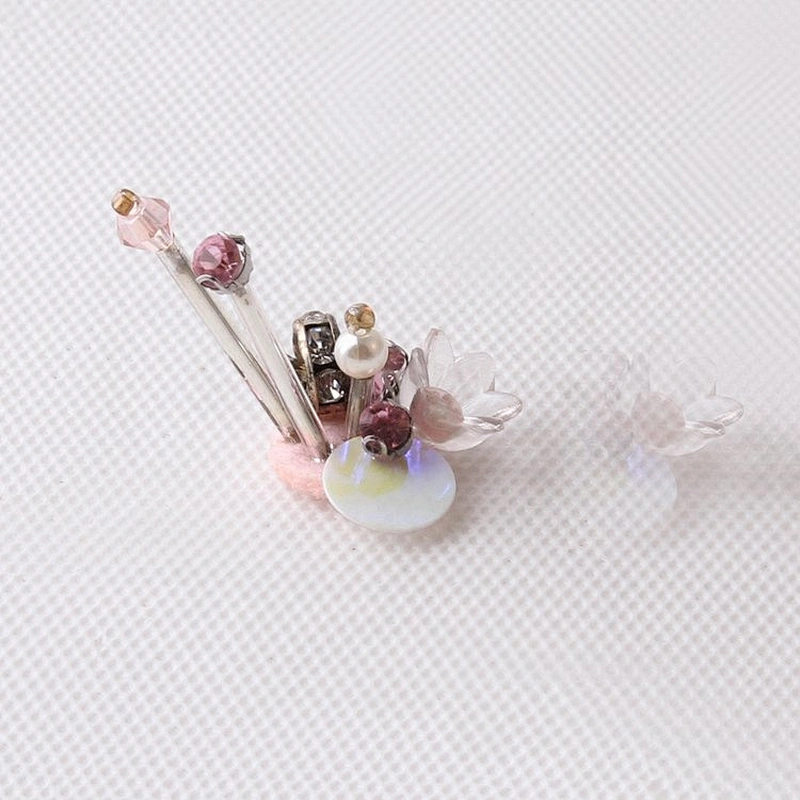 Wholesale Pink Color Rhinestones Beaded Applique Sequin Patch For Clothing