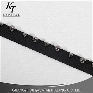 Wholesale Fashion 1.6cm Width Black Polyester Lace Trim Ribbons