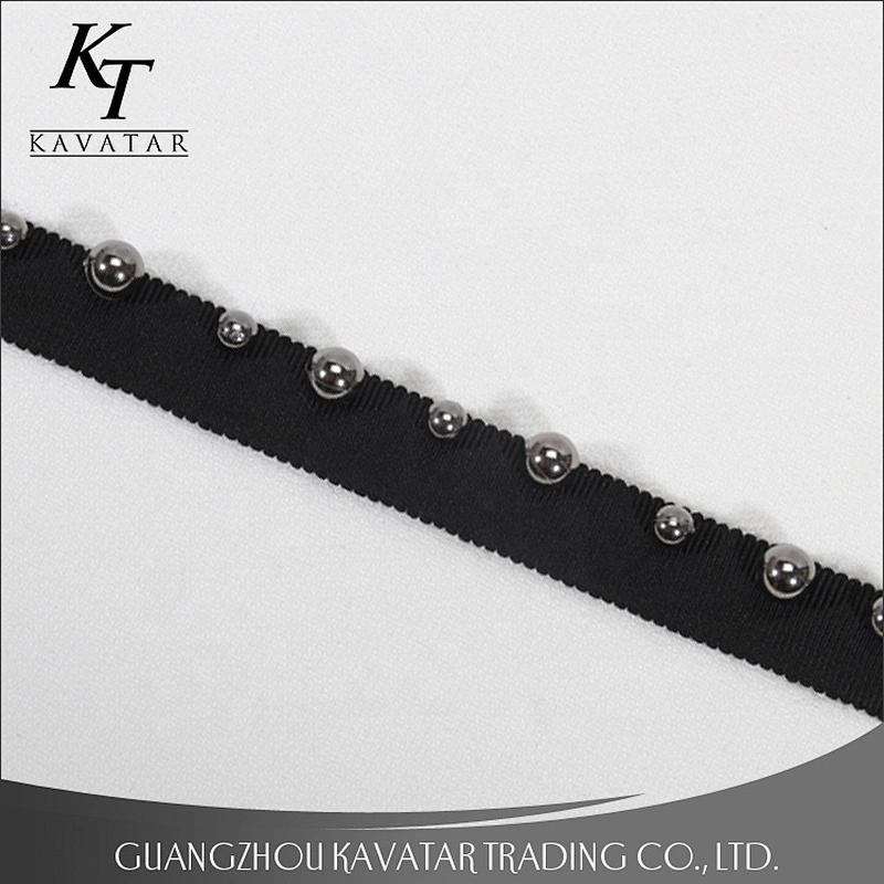 Wholesale Fashion 1.6cm Width Black Polyester Lace Trim Ribbons