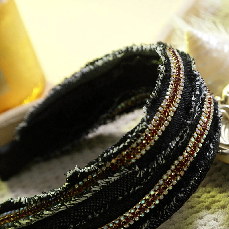 wholesale headband  headbands for women 2020 latest hairband designs rhinestone hair accessories jean headband