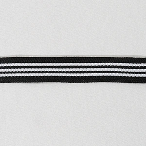 Wholesale Classical Three Strips Black Band Knit Rib Ribbon Trim Lace Tape for Sportswear and Garments