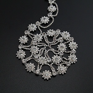 Kavatar Fashion Wholesale Fringe Rhinestone Cup Chain For Clothes
