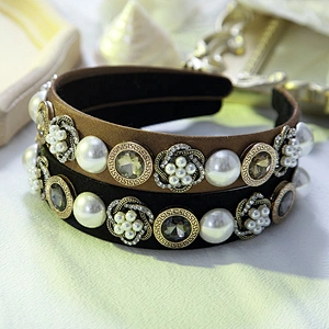 Korean 2020 new style hairband for women hair accessories  retro baroque  headband vintage headband with buttons
