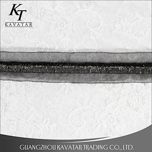 Fashion Lace Trims Black kavatar Bead Hand Embroidery Beaded Trimming