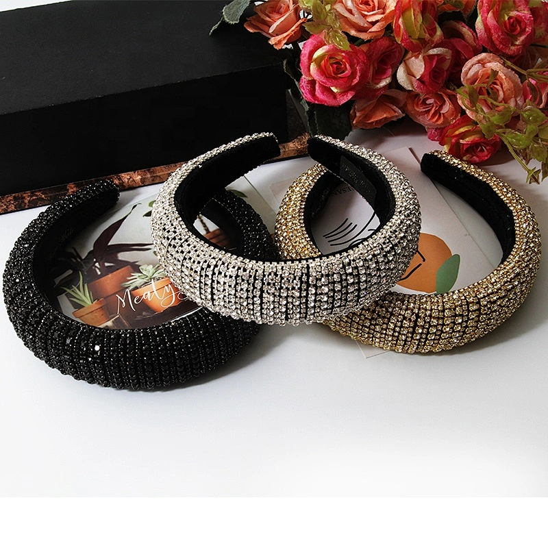 Manufacturers direct colorful beads with blue pearl headband bride with hand sewing Acrylic beads with the latest style bling