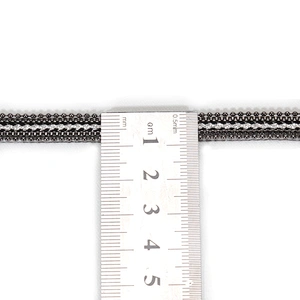 Black Accessories Beaded Hot Fix Rhinestone Trim with kavatar Espiral Chain