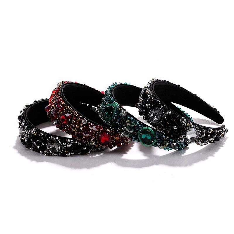 Korean version of INS rhinestone hairband  color set diamond  headbands for women 2020 Party hairband