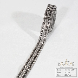 Kavatar Newest Wholesale Crystal Rhinestone Chain Trim For shoes Accessories