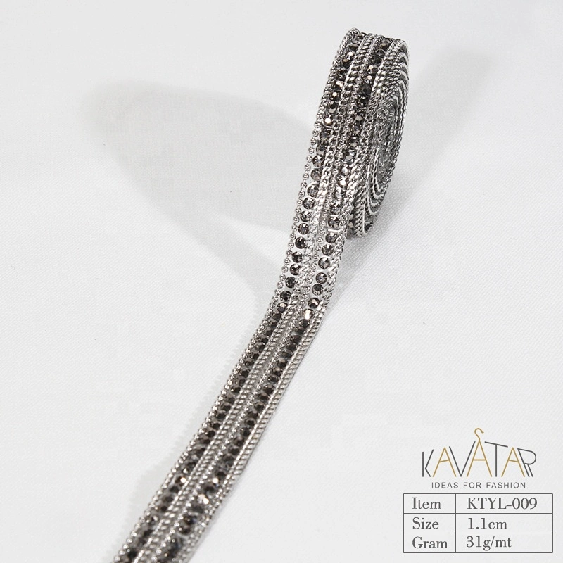 Kavatar Newest Wholesale Crystal Rhinestone Chain Trim For shoes Accessories