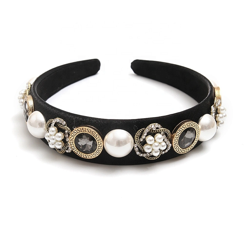 Korean 2020 new style hairband for women hair accessories  retro baroque  headband vintage headband with buttons
