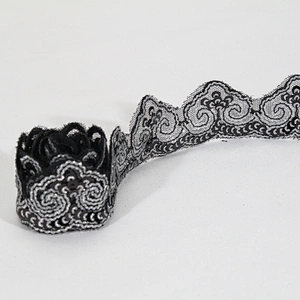 Custom Handmade Cloud Pattern Border Sequin Lace Trim