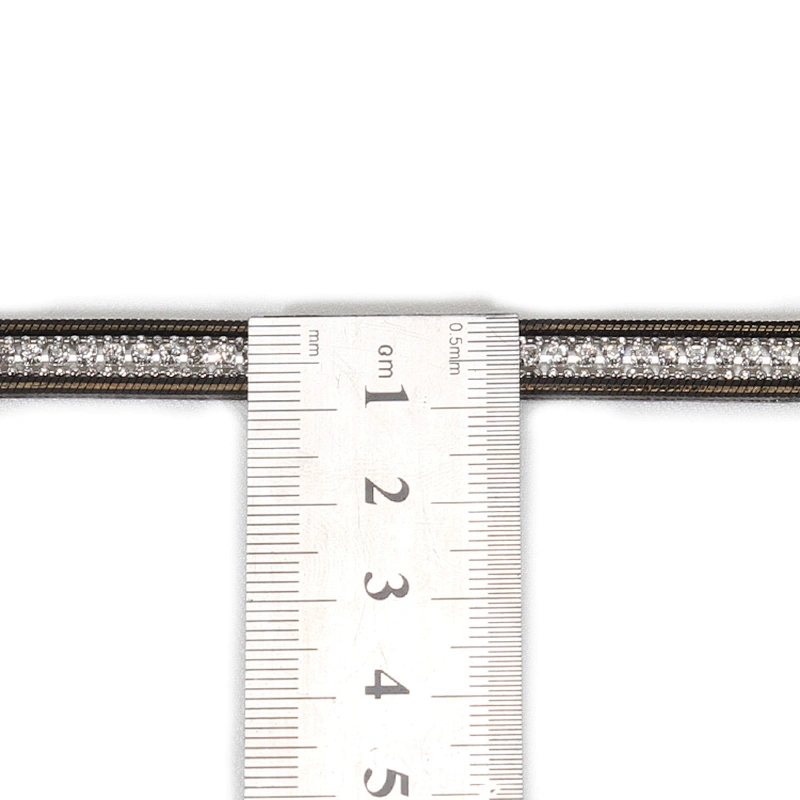 Custom 1cm Black Backing Crystal Beaded Hot Fix Rhinestone Trim