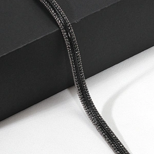 Wholesale Black Accessories Plastic Beaded HotFix Transfer Trim with Accessories Beads Chain