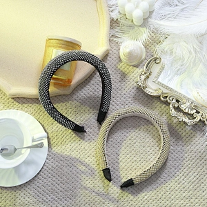 Wholesale simple fashion joker Mesh rhinestone headband  pressure hair like women bling party Korea girl accessories hair band