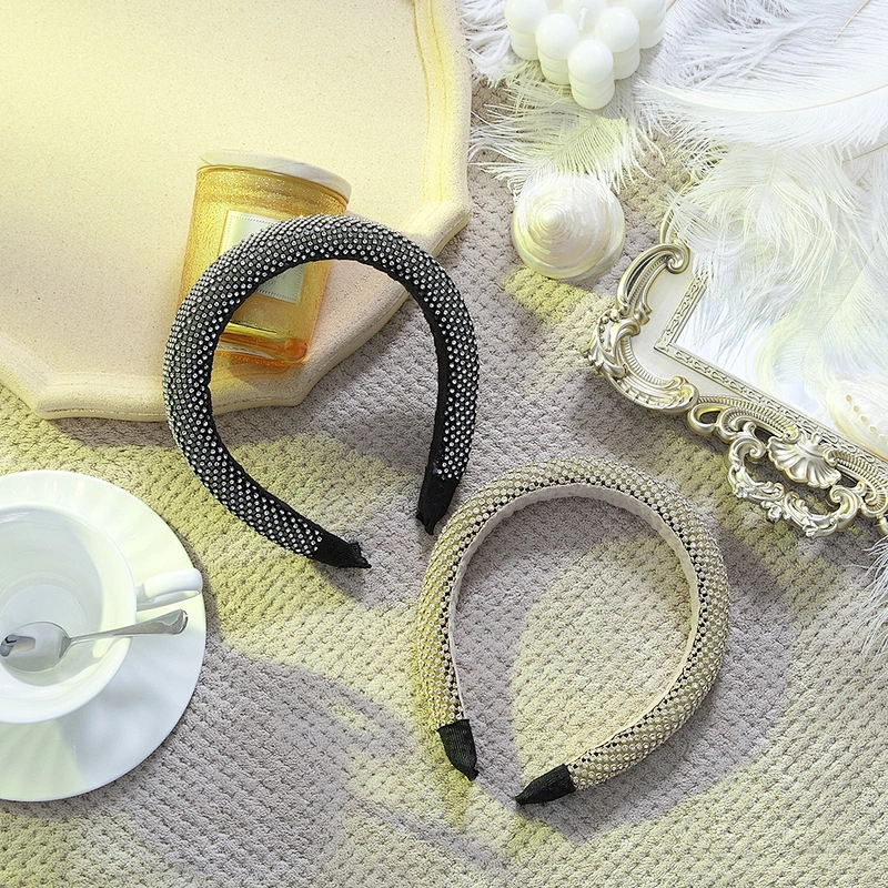 Wholesale simple fashion joker Mesh rhinestone headband  pressure hair like women bling party Korea girl accessories hair band
