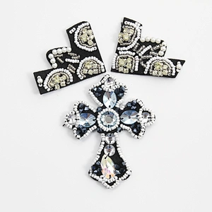 Beaded peacock rhinestone Patches for women clothing fashion Sew on patch 3d patches clothing