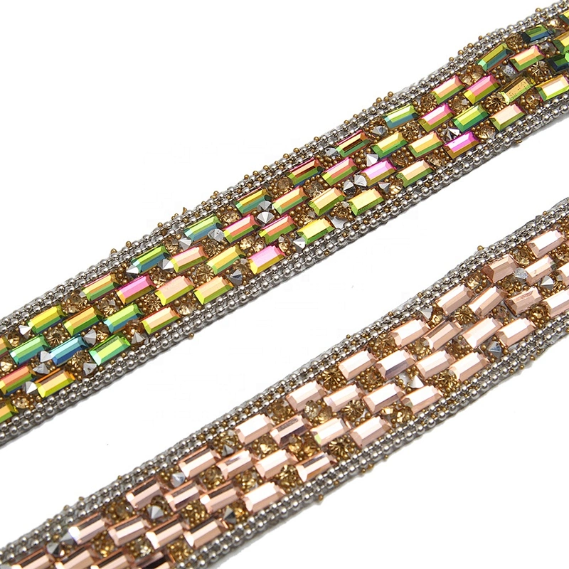 Factory wholesale Banding Trim hotfix   rhinestones trimming   for shoes  for Clothing for hat bead  Glass to   trimming transfers