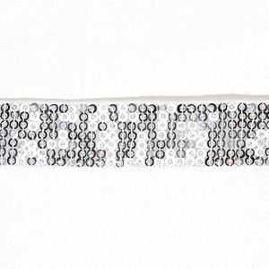 Custom Wholesale Shimmering Sequin Beaded Mesh Trim for Clothing