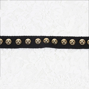 Kavatar Fashionable Embroidery Ribbon Accessories Half Beaded Lace Ribbon Trim For Garment