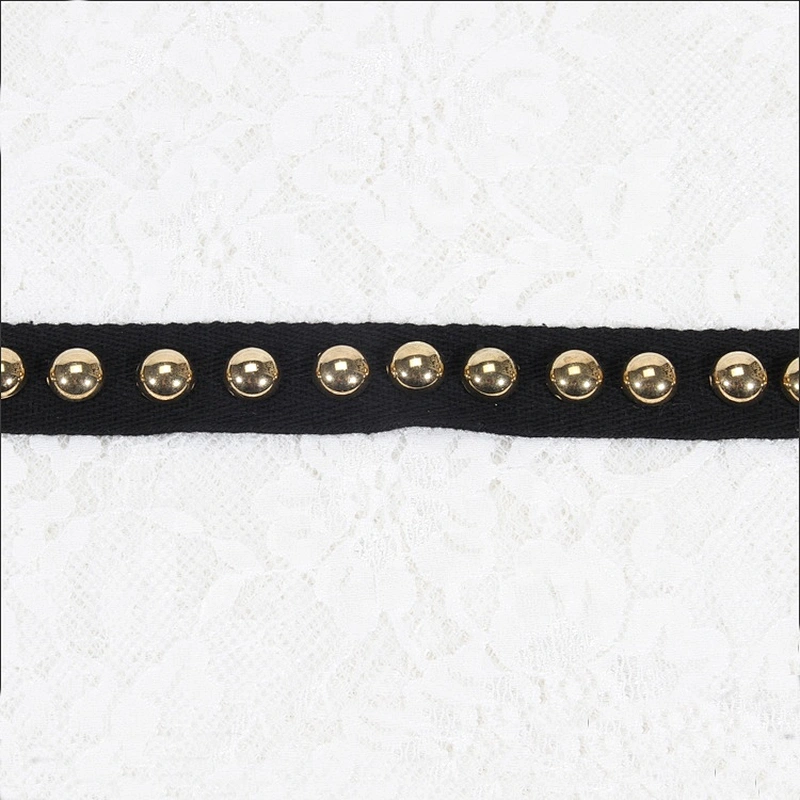 Kavatar Fashionable Embroidery Ribbon Accessories Half Beaded Lace Ribbon Trim For Garment