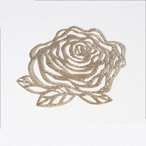 Custom design glitter iron on dokoh glitter patches applique