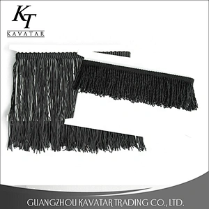 Wholesale Black Classic Tassel Polyester Fringe Trim