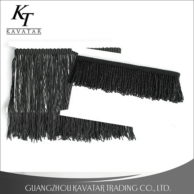 Wholesale Black Classic Tassel Polyester Fringe Trim