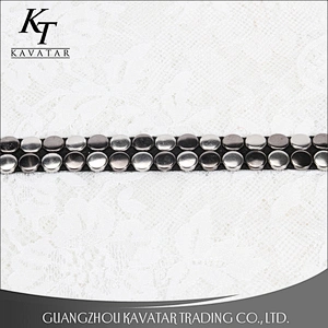 New design double rows round shape Copper stud trim tape decoration for clothes