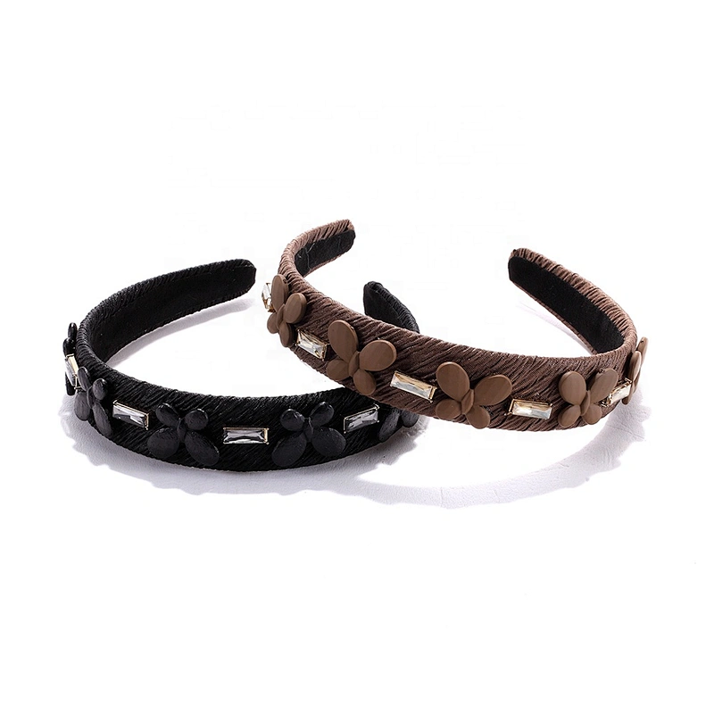 Manufacturers direct retro butterfly European and American style fashion headbands 2020 designer headbands fur headband