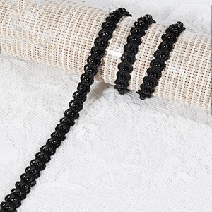 Cheap Price Wholesale Black Beaded Braided Trim Tape For Clothing