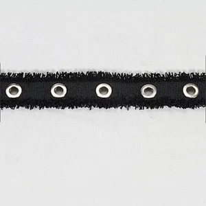 Black Grosgrain Tape Accessories Eyelet Ribbon Lacing Grommet Trim