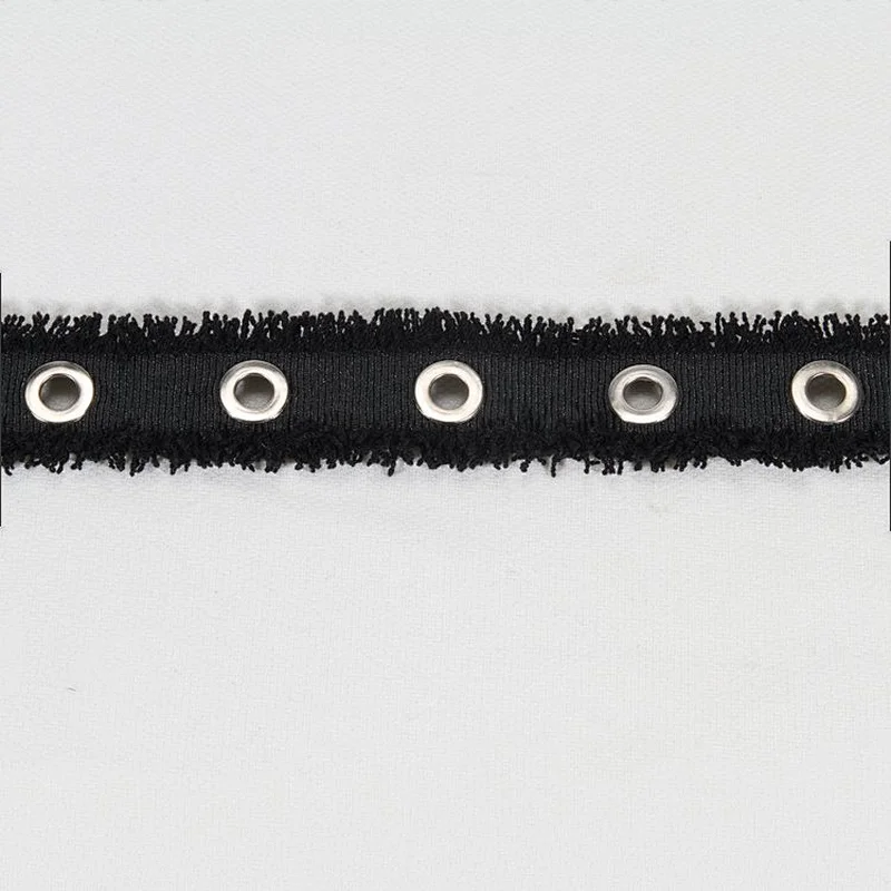 Black Grosgrain Tape Accessories Eyelet Ribbon Lacing Grommet Trim