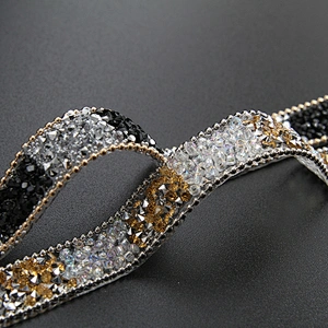 Kavatar Wholesale  beaded patches hotfix rhinestone Hotfix Trimming Theme Rhinestone Of Clothing  Hotfix trim Iron on trims